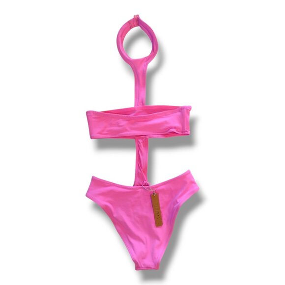 Skims Recycled Swim Cut Out Halter Monokini - Picture 6 of 6